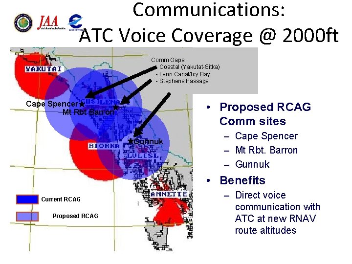 Communications: ATC Voice Coverage @ 2000 ft Comm Gaps - Coastal (Yakutat-Sitka) - Lynn