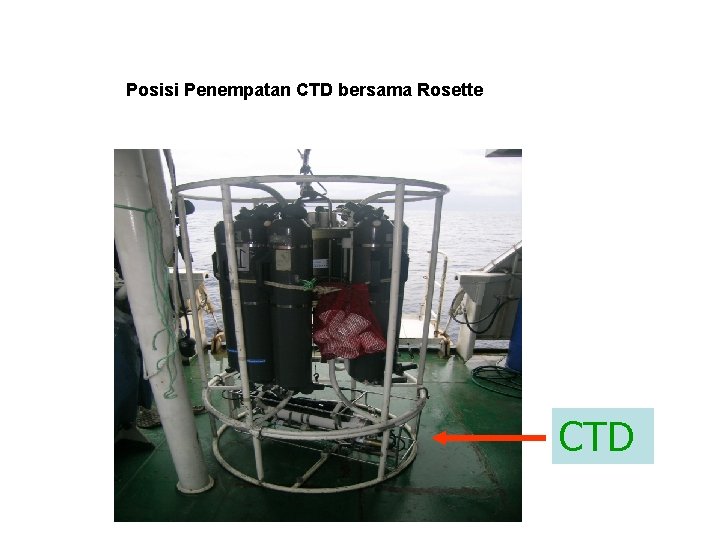 Posisi Penempatan CTD bersama Rosette CTD 