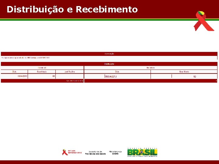 Distribuição e Recebimento 