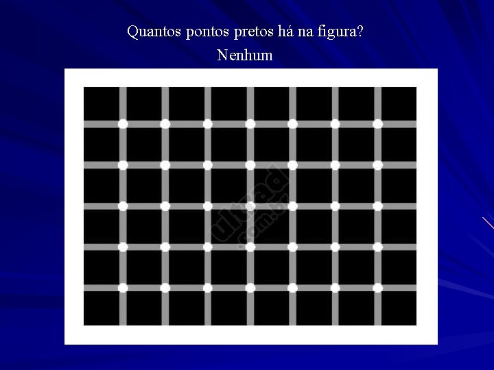 Quantos pontos pretos há na figura? Nenhum 