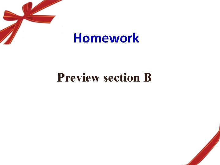 Homework Preview section B 