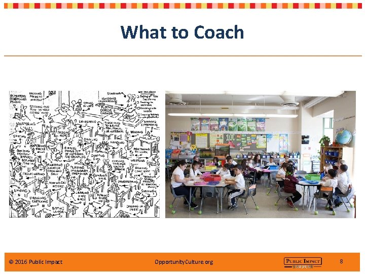 What to Coach © 2016 Public Impact Opportunity. Culture. org 8 What to Coach © 2016 Public Impact Opportunity. Culture. org 8
