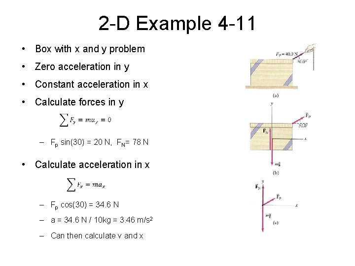2 -D Example 4 -11 • Box with x and y problem • Zero