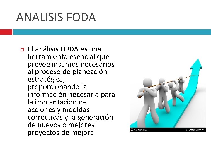 ANALISIS FODA El análisis FODA es una herramienta esencial que provee insumos necesarios al