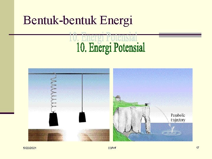 Bentuk-bentuk Energi 5/22/2021 (c)Arif 17 