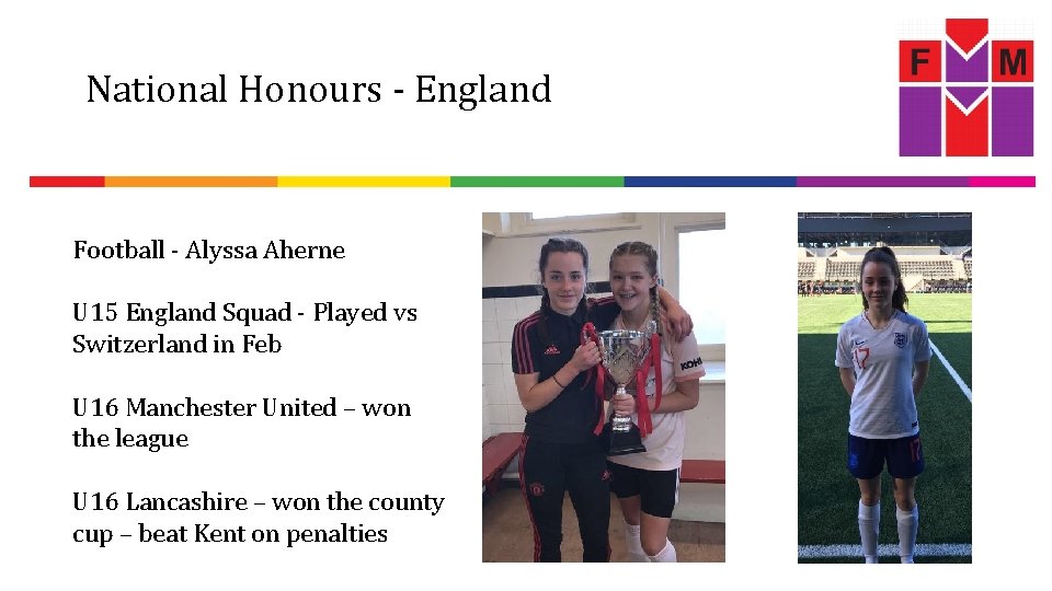 National Honours - England Football - Alyssa Aherne U 15 England Squad - Played