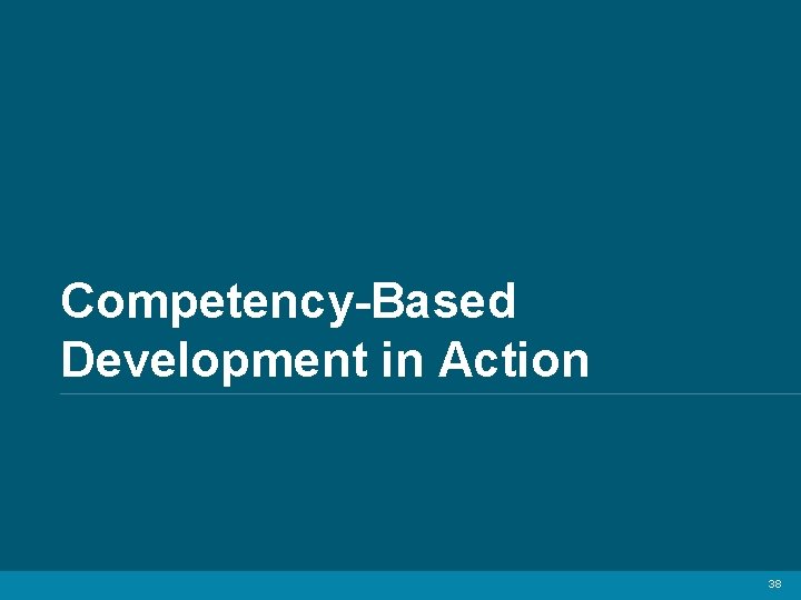 Competency-Based Development in Action 38 