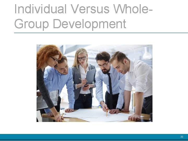 Individual Versus Whole. Group Development 39 