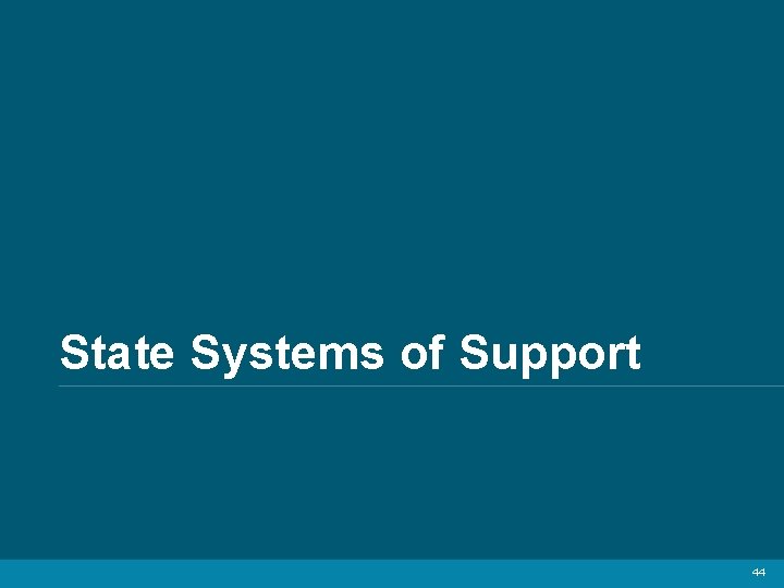 State Systems of Support 44 