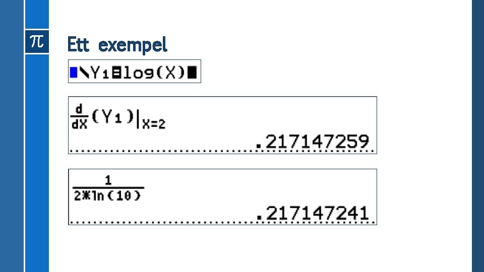 Ett exempel 