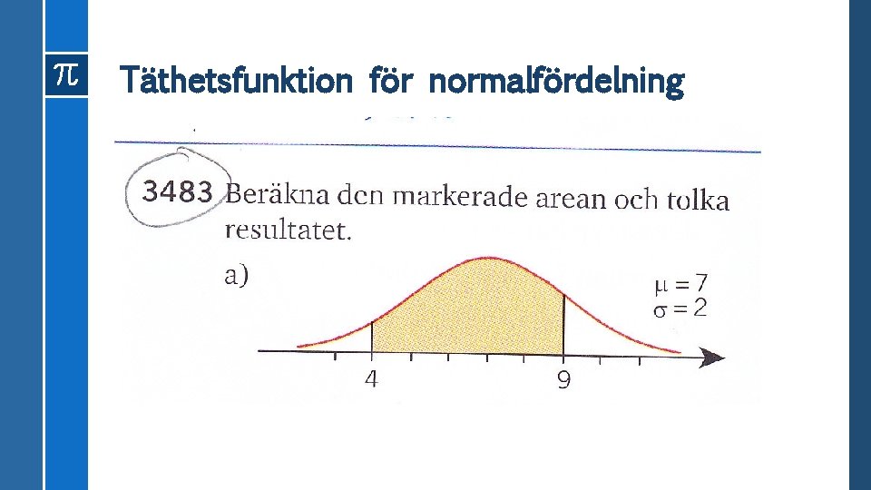 Täthetsfunktion för normalfördelning 