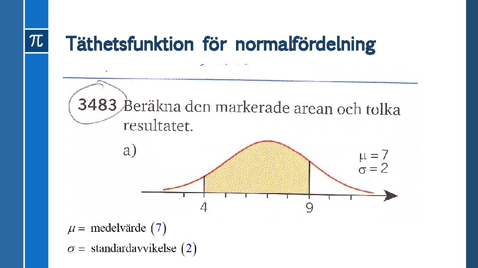 Täthetsfunktion för normalfördelning 