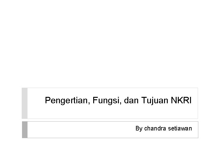 Pengertian, Fungsi, dan Tujuan NKRI By chandra setiawan 