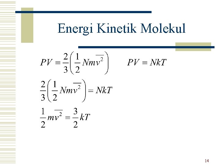 Energi Kinetik Molekul 14 