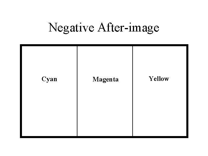 Negative After-image Cyan Magenta Yellow 