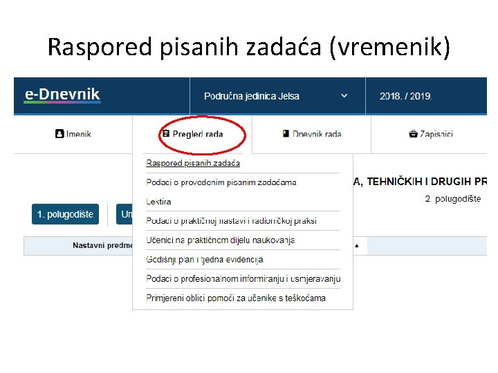 Raspored pisanih zadaća (vremenik) 