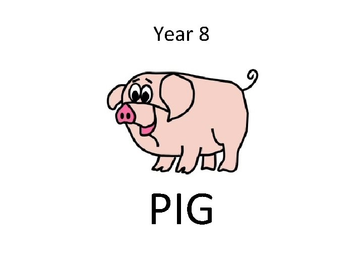 Year 8 PIG Year 8 PIG