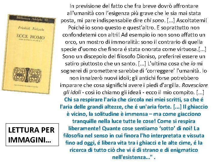 LETTURA PER IMMAGINI… In previsione del fatto che fra breve dovrò affrontare all'umanità con LETTURA PER IMMAGINI… In previsione del fatto che fra breve dovrò affrontare all'umanità con