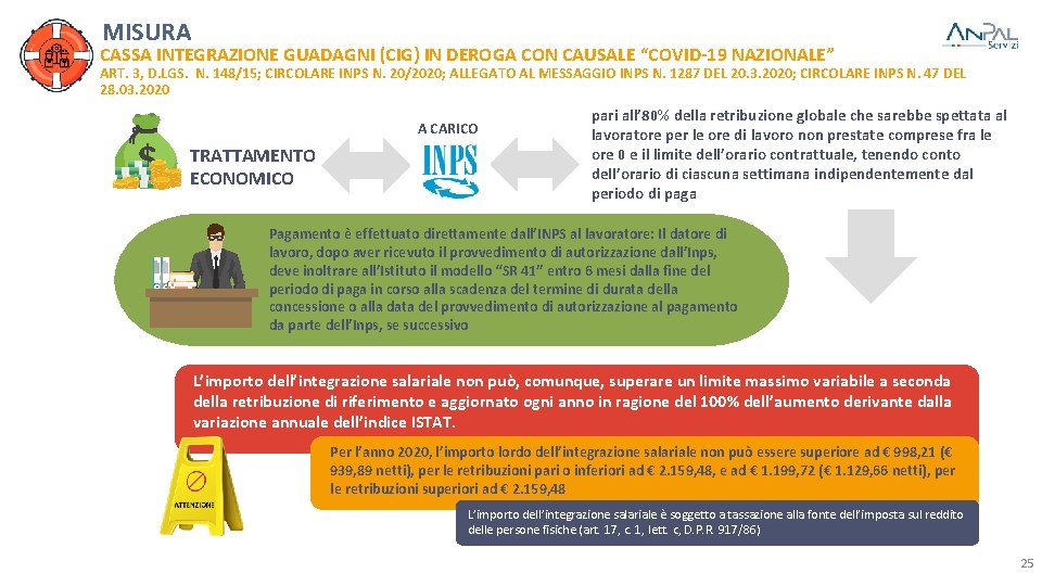 MISURA CASSA INTEGRAZIONE GUADAGNI (CIG) IN DEROGA CON CAUSALE “COVID-19 NAZIONALE” ART. 3, D.