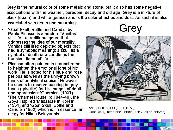 Grey is the natural color of some metals and stone, but it also has