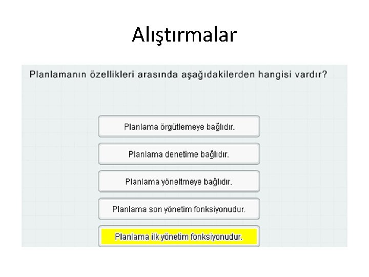 Alıştırmalar 