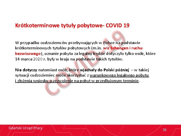 Krótkoterminowe tytuły pobytowe- COVID 19 9 1 D I V O C W przypadku