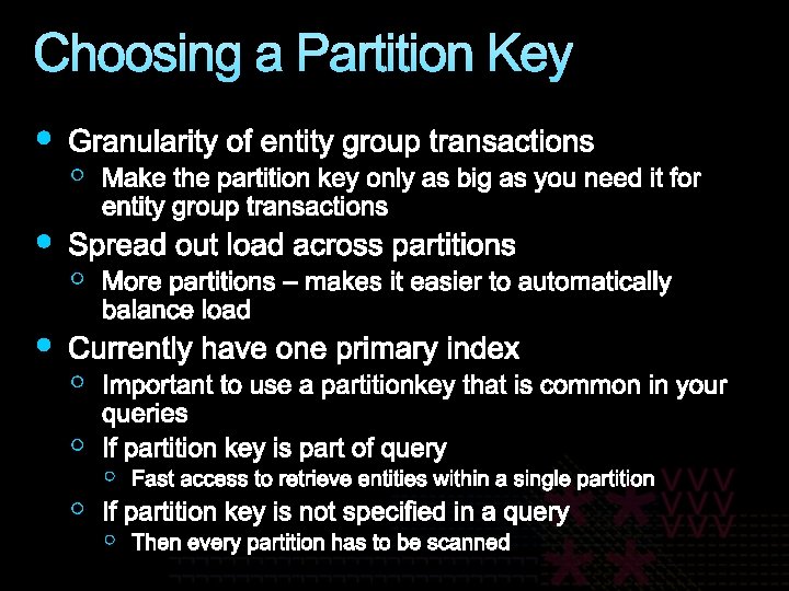 Choosing a Partition Key 