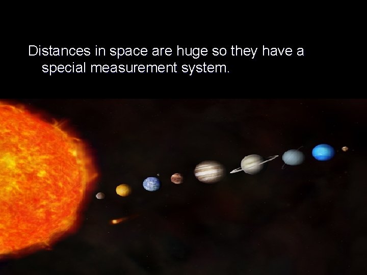 Distances in space are huge so they have a special measurement system. 
