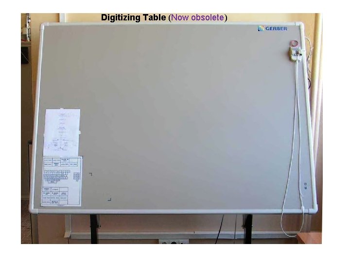 Digitizing Table (Now obsolete) Digitizing Table (Now obsolete)