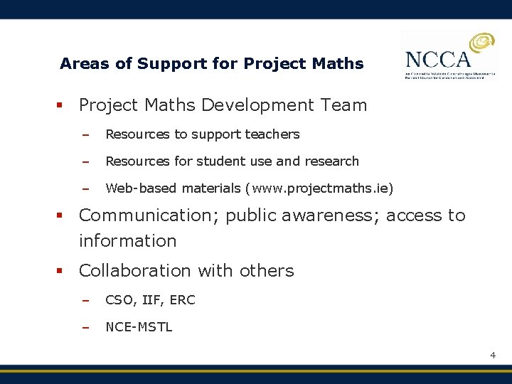 Project Maths Changes in Assessment Implications Bill Lynch