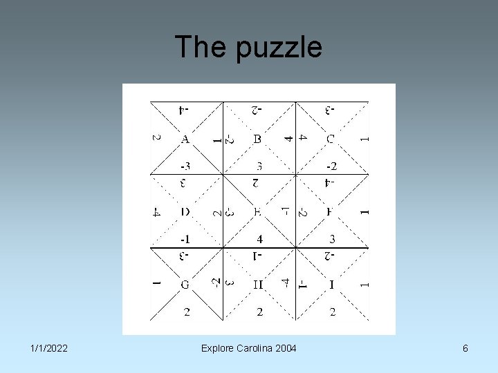 The puzzle 1/1/2022 Explore Carolina 2004 6 