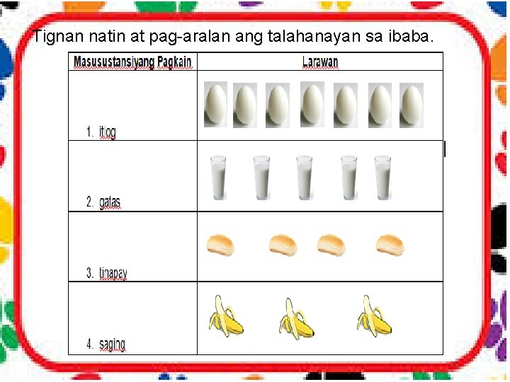 Tignan natin at pag-aralan ang talahanayan sa ibaba. 