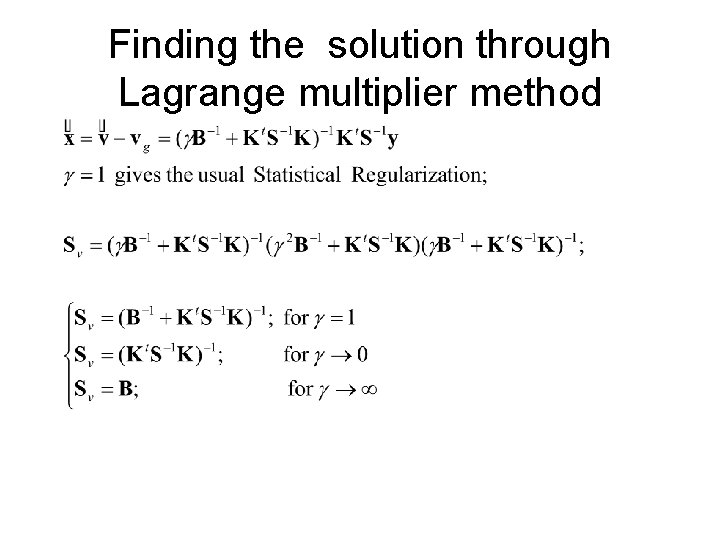 Finding the solution through Lagrange multiplier method 
