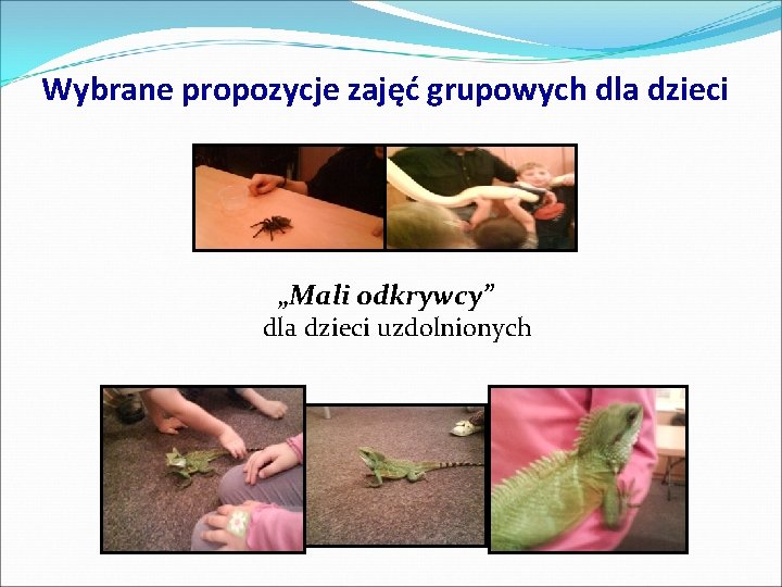 Wybrane propozycje zajęć grupowych dla dzieci „Mali odkrywcy” dla dzieci uzdolnionych 