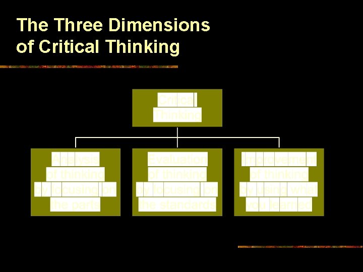 The Three Dimensions of Critical Thinking 