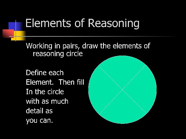 Elements wheel with directions 