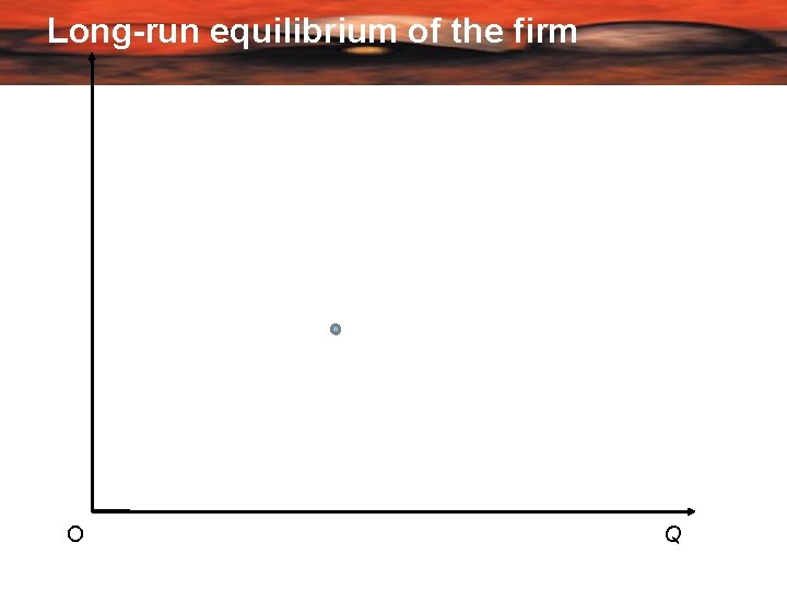 Long-run equilibrium of the firm O Q 