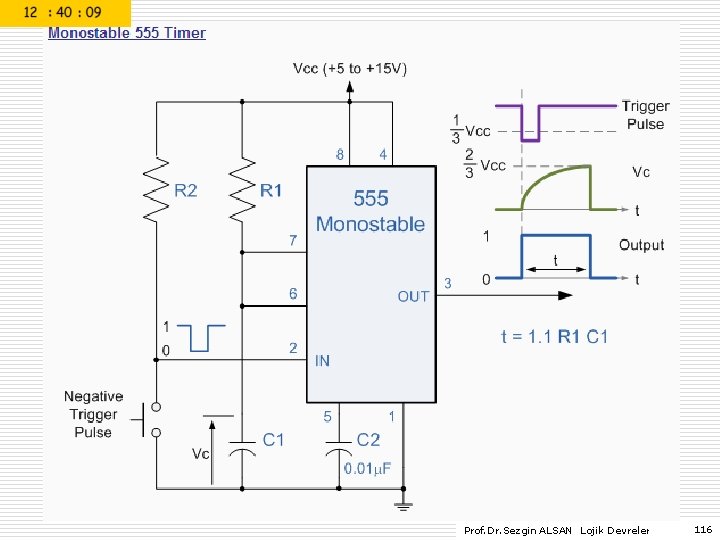 Prof. Dr. Sezgin ALSAN Lojik Devreler 116 