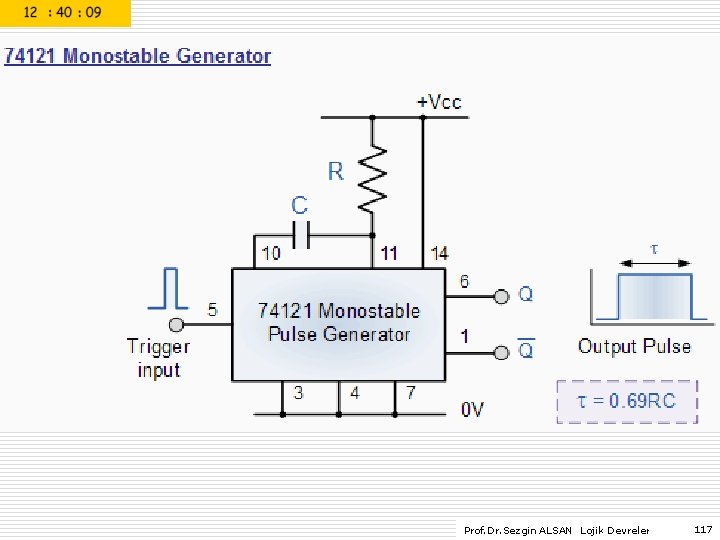 Prof. Dr. Sezgin ALSAN Lojik Devreler 117 