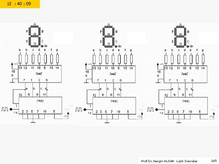 Prof. Dr. Sezgin ALSAN Lojik Devreler 165 