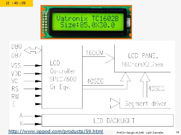 http: //www. oppod. com/products/59. html Prof. Dr. Sezgin ALSAN Lojik Devreler 78 