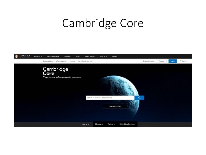 Cambridge Core Cambridge Core