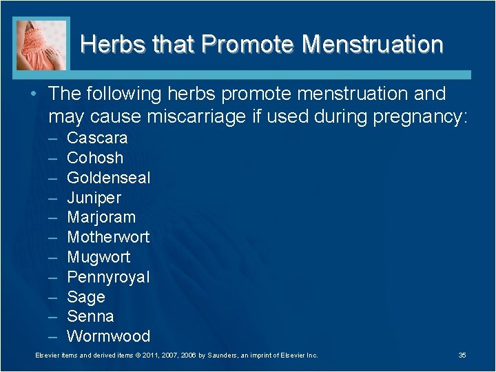 Herbs that Promote Menstruation • The following herbs promote menstruation and may cause miscarriage
