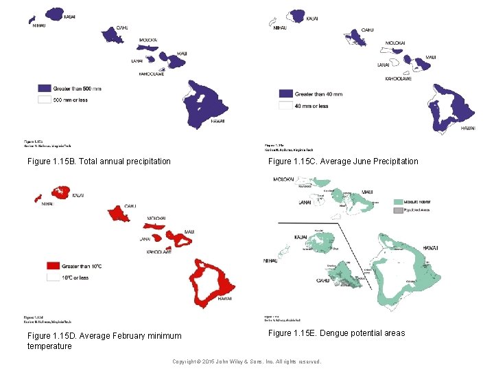 Figure 1. 15 B. Total annual precipitation Figure 1. 15 C. Average June Precipitation