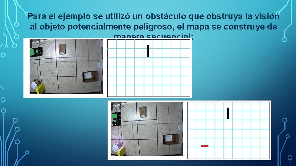 Para el ejemplo se utilizó un obstáculo que obstruya la visión al objeto potencialmente Para el ejemplo se utilizó un obstáculo que obstruya la visión al objeto potencialmente