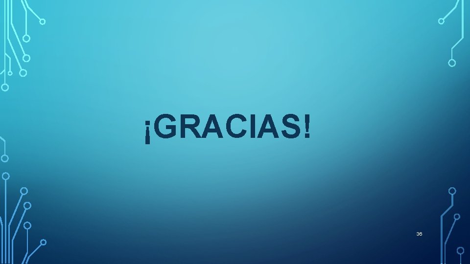 ¡GRACIAS! 36 ¡GRACIAS! 36