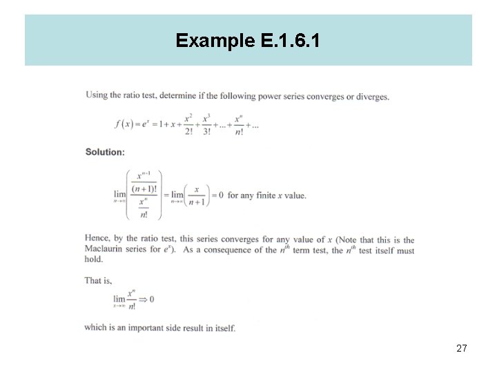 Example E. 1. 6. 1 27 