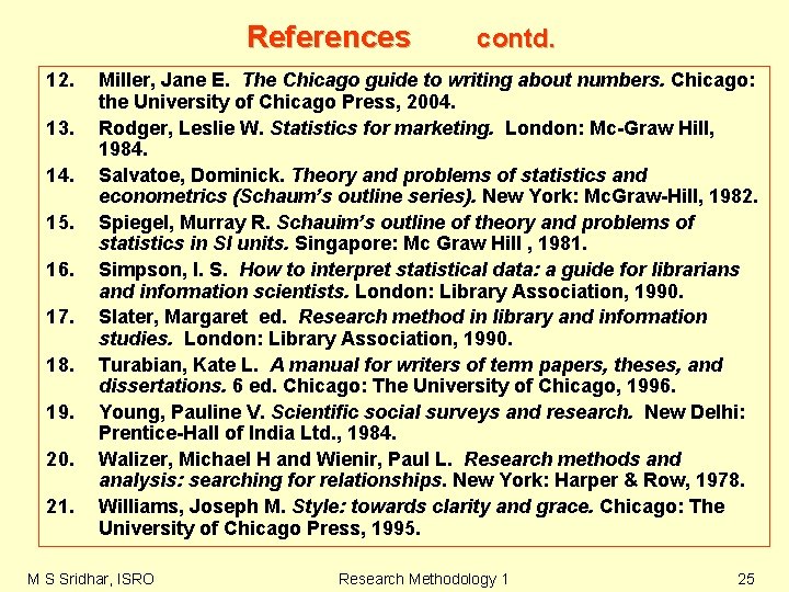 References 12. 13. 14. 15. 16. 17. 18. 19. 20. 21. contd. Miller, Jane References 12. 13. 14. 15. 16. 17. 18. 19. 20. 21. contd. Miller, Jane