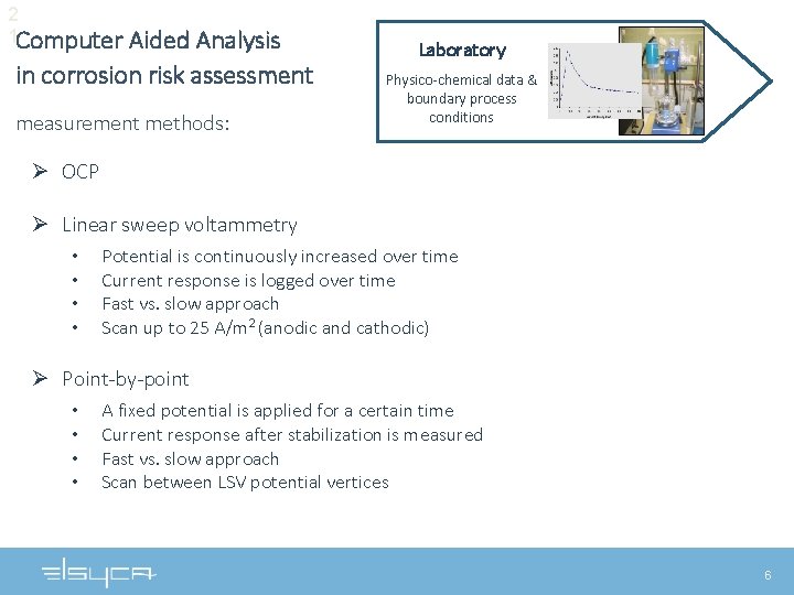 2 1 Computer Aided Analysis in corrosion risk assessment measurement methods: Laboratory Physico-chemical data 2 1 Computer Aided Analysis in corrosion risk assessment measurement methods: Laboratory Physico-chemical data