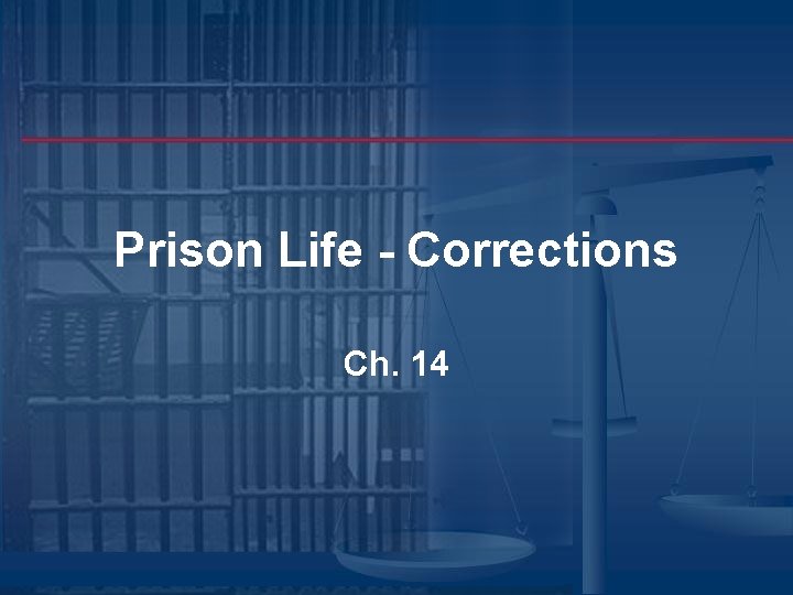 Prison Life - Corrections Ch. 14 Prison Life - Corrections Ch. 14